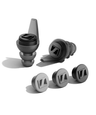 Sennheiser Consumer Audio SoundProtex Plus Earplugs - Reusable Hearing Protection with 4 Interchangeable Filters - High Fidelity Sound at a Safe Volume Level - Black Grey