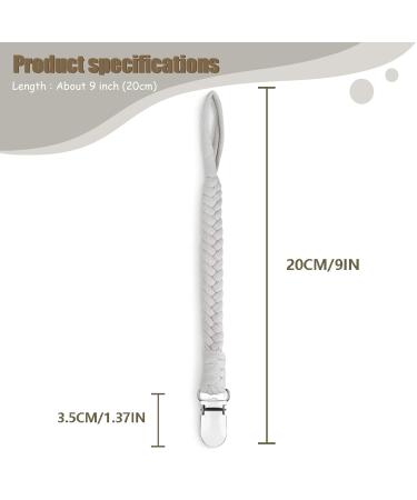 Pacifier Clip Set - Handmade Braided Binky Holder Leash for Boys and Girls - Fits All Pacifiers - Modern Unisex Baby Gift - 5 Pack - Buy Online on GoSupps.com