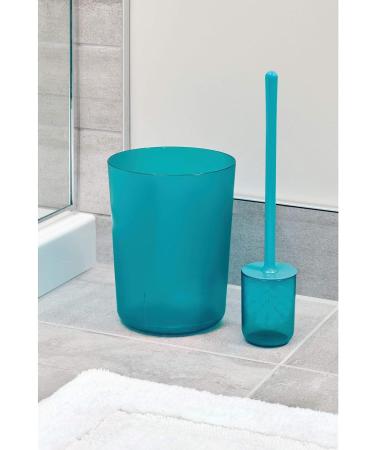 iDesign Finn Compact Round Plastic Trash Can - Teal, 7.64 x 10 - Bathroom, Bedroom, Home Office, Dorm - Buy Online on GoSupps.com