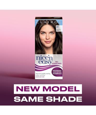 Clairol Nice'n Easy No Ammonia Hair Dye 77 Medium Ash Brown 3 Count Pack - Ammonia-Free Hair Color - Buy Online on GoSupps.com