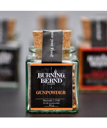 BBQ Ketchup for Flamb ing | Gourmet Grill Gift Box | Burning Bernd Whisky Flavor & Gun Powder Chili Salt - Buy Online on GoSupps.com