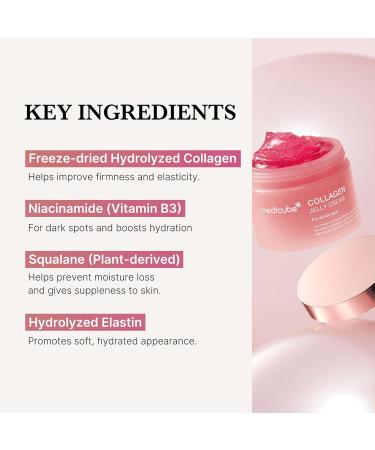 Medicube Korean Collagen for Beginner: Collagen Overnight Wrapping Peel Off Facial Mask Pack and Collagen Jelly Cream (1.69 Fl Oz (50ml)) - Buy Online on GoSupps.com