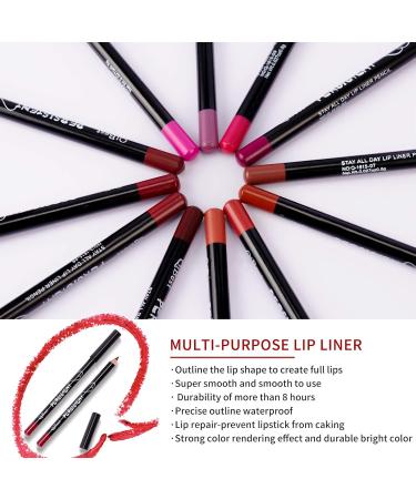 Buy Mimore 12th Specialist Lip Liner Pencil Set - Matte Smooth Waterproof Lip Makeup Kit for Women - Buy Online on GoSupps.com