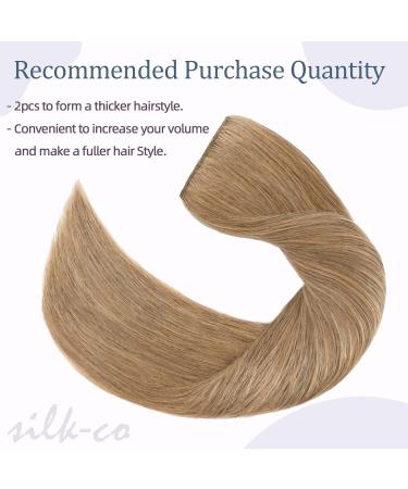 Hair Parts Real Hair Clip-In Extensions - 1PC 5 Clips Thick 7A Human Hair 25cm Length 65g - Dark Blonde #27 - Buy Online on GoSupps.com