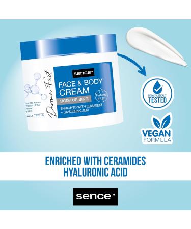 Sence Derma Fact Cr me pour le visage et le corps sans parfum cr me hydratante l'acide hyaluronique soin corporel pour homme et femme (1 x 300 ml) - Buy Online on GoSupps.com