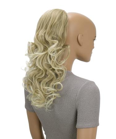 CAISHA 45cm long hair part braid ponytail hair extension with cord lock voluminous lured light blond ph14 light blonde #16t613 ph14