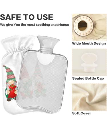 Gnomes Christmas Hot Water Bottle with Cover | 2L Pain Relief Heating Pad for Adults - Perfect for Winter Comfort - Buy Online on GoSupps.com