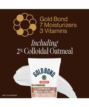 Gold Bond Medicated Eczema Relief Hand Cream 85ml Tube Steroid Free Moisturizing Hand Cream With 2% Colloidal Oatmeal to Relieve Rashes Itching and Irritation Associated With Eczema - Buy Online on GoSupps.com