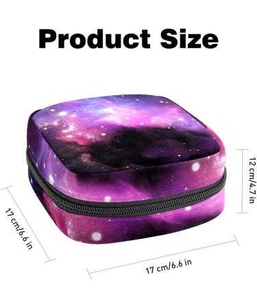 Buy Women's Bonds Storage Pockets - Portable Period Kit Bag for Girls | Space Background with Purple Fog & Stars - Buy Online on GoSupps.com