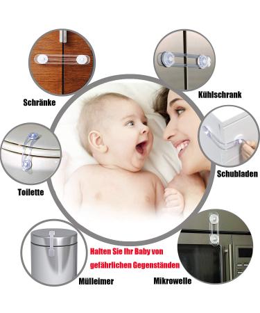 6 Pieces Baby Drawer Lock - Easy Install Child Safety Locks for Cupboards & Drawers - Transparent Design for Secure Protection - Buy Online on GoSupps.com