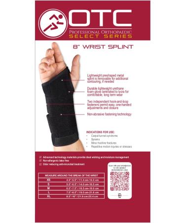 OTC 8-Inch X-Large Wrist Splint for Right Hand | International Shipping Available - Buy Online on GoSupps.com