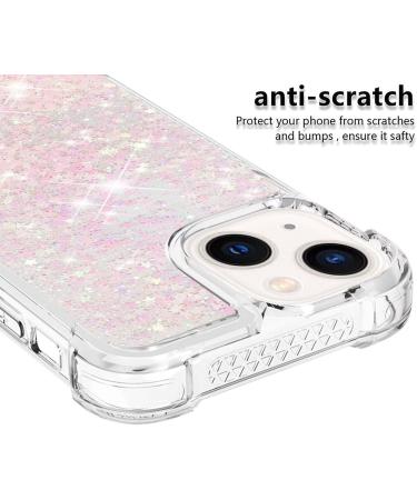 Shop Tivenfezk Nadoli Glitter Drive Sand Shell for iPhone 15 Plus - Shockproof TPU Bumper Case Liquid Quicksand Design - Stylish Protective Cover in Pink Star - Buy Online on GoSupps.com