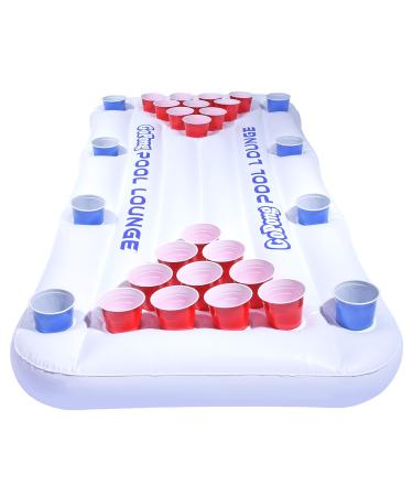 GoPong Pool Lounge Beer Pong Inflatable with Social Floating, White - Buy Online on GoSupps.com