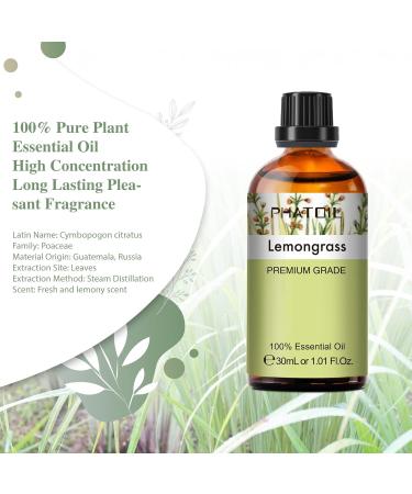 Lemongrass Essential Oil 30ML - Premium Grade Pure Oil for Diffusers - Aromatherapy and Candle Making - PHATOIL - Buy Online on GoSupps.com