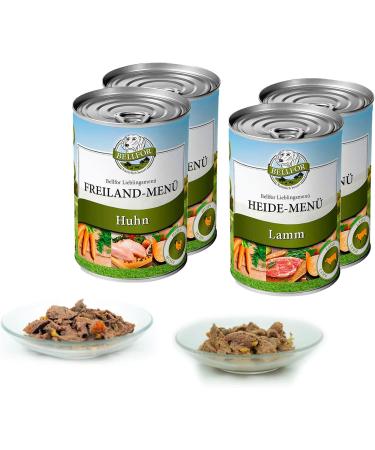Bellfor Starter Pack 2 x 400 g - Chicken and Lamb - Grain-Free Wet Food for Dogs Selected Meats and Freshly Harvested Vegetables - Buy Online on GoSupps.com