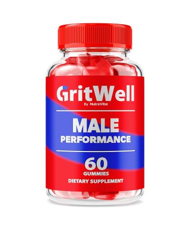 GritWell Gummies Official Grit Well Daily Fitness Formula with Premium Blend for Natural Energy Stamina & Drive Support for Active Body | Great-Tasting Performance Gummys (60 Gummies)