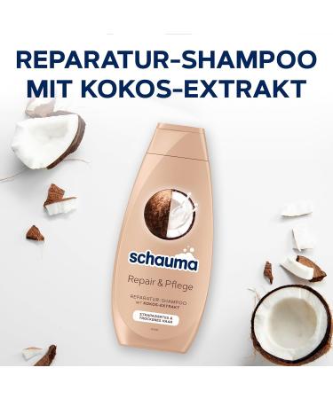  Schauma Schauma 2 x 2 x 400 ml Repair and Care Shampoo Repair Hair and Flexibility Repair Shampoo for Damaged and Dry Hair - Buy Online on GoSupps.com