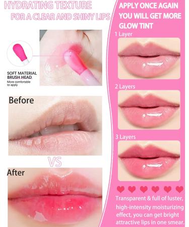 Plumping Lip Glow Oil Hydrating Tinted Lip Oil Gloss Transparent Toot Lip Oil Long Lasting Lip Balm Moisturizing Glow Oil Fresh Texture Glitter Shine Primer Lip Tint Lip Care Product (015 Cherry) #015 Cherry - Buy Online on GoSupps.com