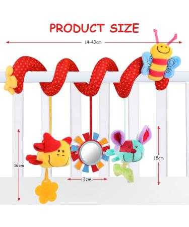 Vicloon Children's Bed Spiral Toys - Activity Toy for Babies & Toddlers (0+ Months) | Perfect for Baby Seats & Travel - Cute Bee Design - Buy Online on GoSupps.com