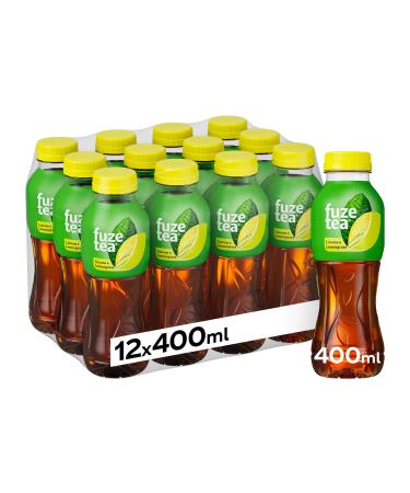 Fuze FuzeTea Lemon and Lemongrass - 12 x 400ml bottles iced lemon tea with a hint of lemongrass in a 10% PET bottle