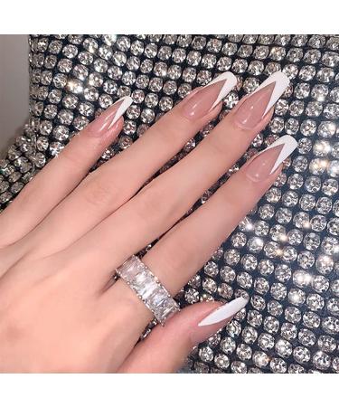 500 Pieces Acrylic False Nails Set - Half Cover Coffin Shape Tips | Artificial Nail Tips for Salons & DIY - 10 Sizes Available - Buy Online on GoSupps.com