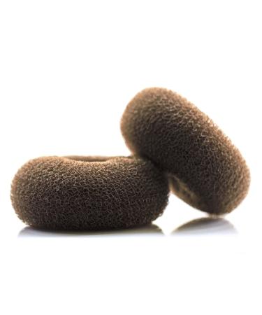 AJOY 2 Pcs Large Bun Maker Donut Sock Bun Form for Long Hair 3.3-3.6 Inch Brown - Ideal for Ballet, Girls, Women, Dance - Buy Online on GoSupps.com