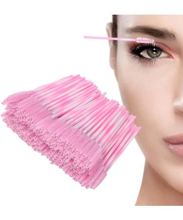 Mascara Wand Eyelash Brush Disposable Eyelash Spoolie for Women Beauty Girl Eyelash(Pink) - Buy Online on GoSupps.com