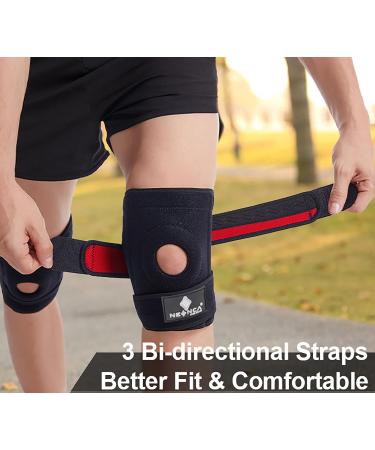 NEENCA XL Knee Brace with Side Stabilizers & Gel Pads - Adjustable Straps for Pain Relief & Injury Recovery - Buy Online on GoSupps.com