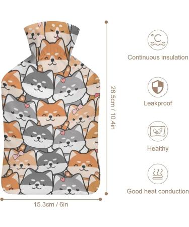 Buy Cartoon Dog Hot Water Bottle with Plush Cover - Ideal Hand Warmer for Adults & Kids | 26.5x15.3cm - International Shipping Available - Buy Online on GoSupps.com