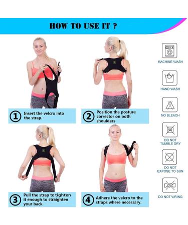 Posture Corrector for Men & Women - Comfortable Discreet Back Straightener for Neck & Shoulder Pain Relief - FDA Approved Posture Trainer - Buy Online on GoSupps.com