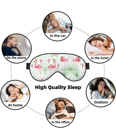 Floral Flamingo Botany Print Eye Mask - Block Out Light for Travel & Sleep | 7.9x4 inch - Buy Online on GoSupps.com