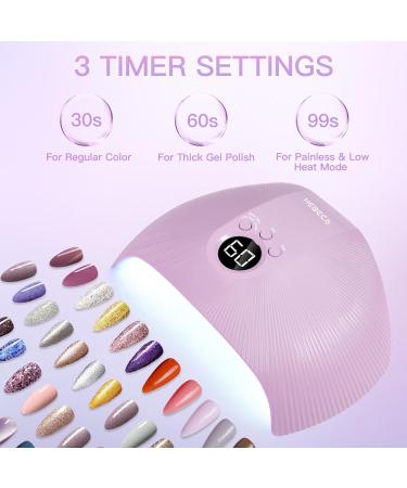 UV Light for Gel Nails - 75W Professional LED Nail Lamp Fast Curing Smart Sensor 3 Timer Settings & LCD Display - X33 - Buy Online on GoSupps.com