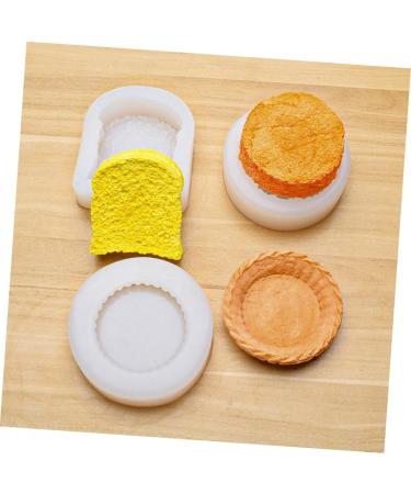 Zerodeko 2pcs Cake Mold Chocolate Making Egg Tart Candy Baking Accessories Muffin Baking Molds Silicone Bakeware Ice Ball Mold Candle Molds Baking Supplies Cake Pie Silica Gel White Fluffy White 9X8X2.6CM - Buy Online on GoSupps.com