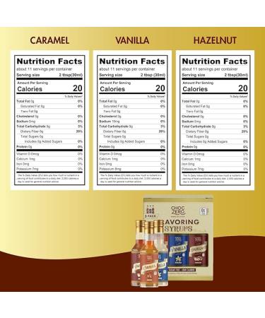 ChocZero Sugar Free Syrup Variety - 10.8 Fl Oz - Pack Of 3 - Buy Online on GoSupps.com