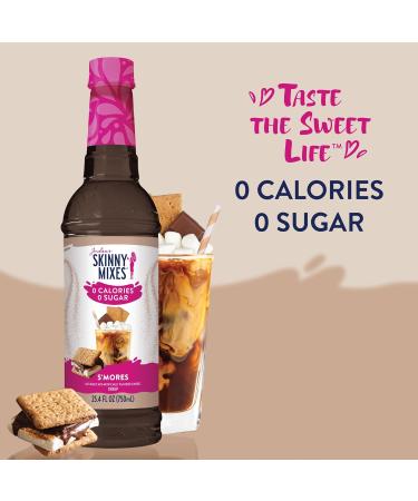Jordan's Skinny Mixes Sugar Free S'mores Syrup | Zero Calories Zero Sugar Zero Carbs | For Coffee Tea Lattes | 1 Bottle (750 mL) - Buy Online on GoSupps.com