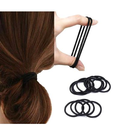 30 Pieces Black 4mm Hair Ties - Tearproof Metal-Free Elastic Bands for Thick & Curly Hair - Stylish Ponytail Holders for Women & Girls - Buy Online on GoSupps.com