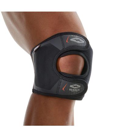 Shock Doctor Knee/Patella Support Wrap with Dual Strap Compression Black Large-X-Large