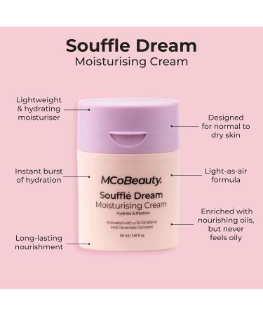 MCoBeauty Souffle Dream Moisturizing Cream - Vegan Cruelty-Free Hydration for Supple Skin | International Shipping Available - Buy Online on GoSupps.com