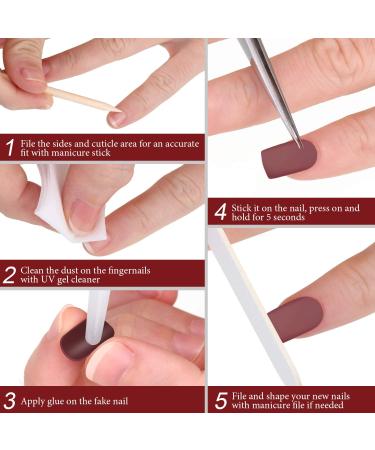 60-Piece Artificial Fingernails Set Short False Nails 12 Sizes Complete with Files & Pencils for Nail Art Perfect for Nail Studios & DIY Embellishments - Buy Online on GoSupps.com