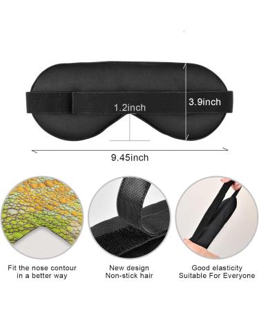 Chameleon Unique Skin Sleep Mask | Light Blocking Eye Mask for Men & Women | Adjustable Soft Lightweight Blindfold for Travel & Naps - Buy Online on GoSupps.com