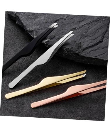 Hakidzel Eyebrow Tools Kit - 4-Piece Eyelash Application Set Rose Gold Rustproof Steel Beauty Accessories - Buy Online on GoSupps.com