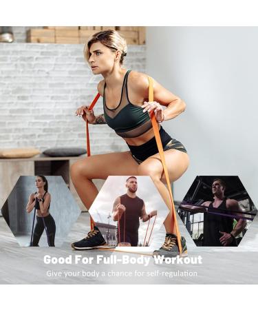 Buy Resistance Bands Set - Pull Up Assist & Workout Bands for Men & Women | Multicolor Long Exercise Bands for Fitness Training & Physical Therapy - Buy Online on GoSupps.com