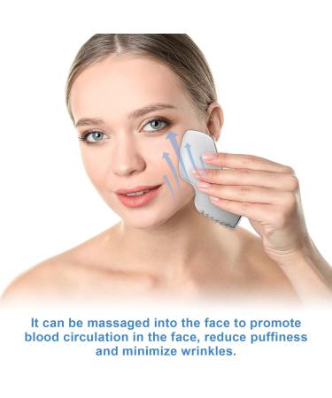 Gua Sha Facial Tools - Stainless Steel Guasha Tool for Skincare Jawline Sculpting & Puffiness Reduction | Best Metal Facial Massager - Buy Online on GoSupps.com