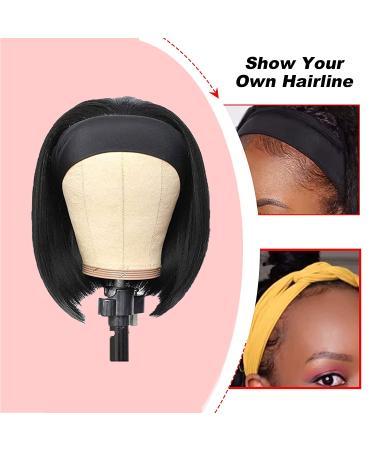 RUIP Straight Bob Headband Wig 10 | Natural Black 1B | Heat Resistant Synthetic Hair | Cosplay & Daily Wear - Buy Online on GoSupps.com