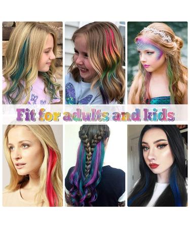 11 Pieces Colorful Hair Extensions for Children & Women - Synthetic Hair Parts & Bands - Buy Online on GoSupps.com