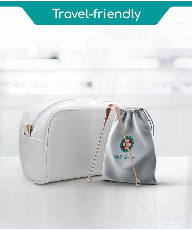 Copper Tongue Scraper Kit by Medi Grade - Natural Bad Breath Solution - Oral Hygiene Tool with Bag and Cloth - Breath Freshener for Adults - Buy Online on GoSupps.com