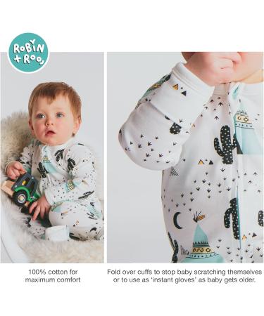100% Cotton Two-Way Zipper Baby Sleepsuit Unisex Onesie Romper 12-18 Months - Teepee Pattern - Buy Online on GoSupps.com