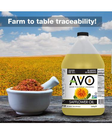 Naturally Processed AVO High Oleic Safflower Oil - NON-GMO, 1 Gallon - Buy Online on GoSupps.com
