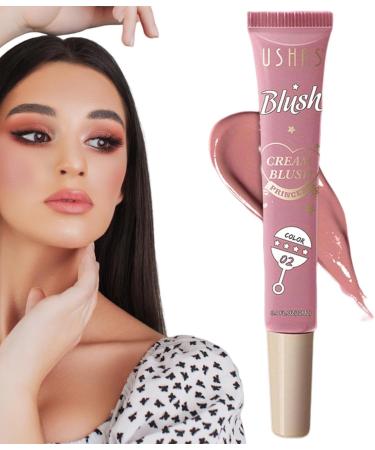 Matte Liquid Blushes | Liquid Mousse Cream Blushes | Long Wearing Hydrating Matte Cheek Cream Blushes Natural Glow Cheeks Lips Make Up 02 - Buy Online on GoSupps.com