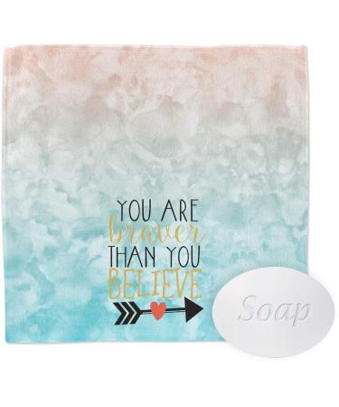 YouCustomizeIt Inspirational Quotes Washcloth Square (12" x 12")
